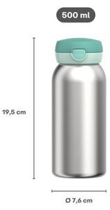Niebieski/w kolorze srebra plastikowy termos dla dzieci 500 ml Campus – Mepal