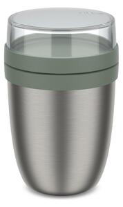 Termos na jedzenie ze stali nierdzewnej w kolorze srebra/szałwiowy 500 ml Ellipse – Mepal