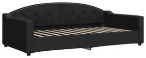 Sofa rozsuwana, czarna, 100x200 cm, tkanina