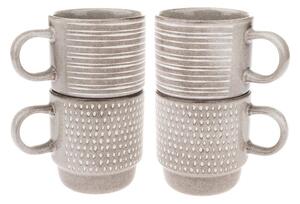 Jasnobrązowe filiżanki zestaw 4 szt. ceramiczne 290 ml – Dakls