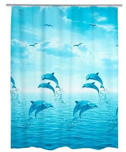 Wenko Zasłona prysznicowa Dolphin, 180 x 200 cm