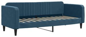 Sofa z funkcją spania, niebieska, 80x200 cm, obita aksamitem