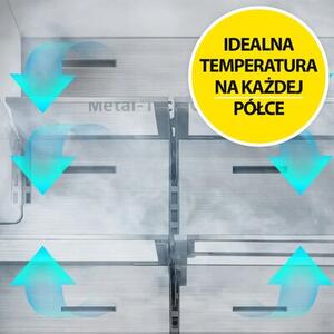 Lodówka HISENSE RF632N4WFE1 4D SkyLine No frost 200cm Czarna Wi-Fi ConnectLife Metal Tech Cooling
