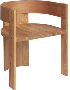 Krzesło z drewna naturalnego z podłokietnikami Collector