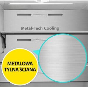 Lodówka HISENSE RF632N4WFE1 4D SkyLine No frost 200cm Czarna Wi-Fi ConnectLife Metal Tech Cooling