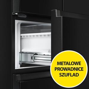 Lodówka HISENSE RF632N4WFE1 4D SkyLine No frost 200cm Czarna Wi-Fi ConnectLife Metal Tech Cooling