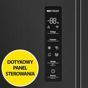 Lodówka HISENSE RF632N4WFE1 4D SkyLine No frost 200cm Czarna Wi-Fi ConnectLife Metal Tech Cooling