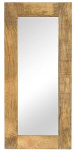Lustro z ramą z litego drewna mango, 50 x 110 cm