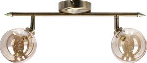 Candellux Rodia lampa podsufitowa 2x40W patyna/szkło bursztynowe 92-16539