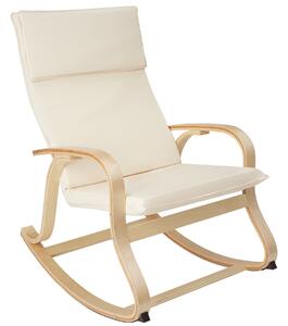 Tectake 404523 fotel bujany roca z drewna brzozowego - beżowy