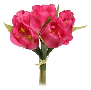 Kwiaty sztuczne wiązka Tulipan, różowy