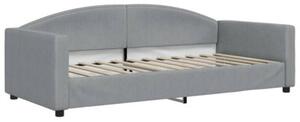 Sofa rozsuwana z materacami, jasnoszara, 90x200 cm, tkanina