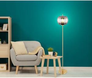 Lampa podłogowa Globo BLACKY I 15345SMM czarna metal mat szkło, E27, wys. 160 cm, włącznik nożny