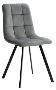 Krzesło tapicerowane MALAGA velvet ciemny szary
