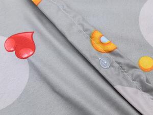 Pościel z mikrofibry Emoji szara Rozmiar pościeli: 70 x 90 cm | 140 x 200 cm