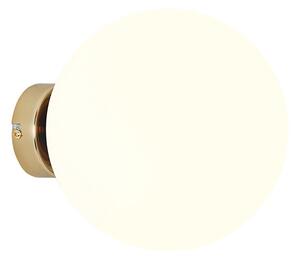 Szklany kinkiet okrągły Ball lampa złota do salonu