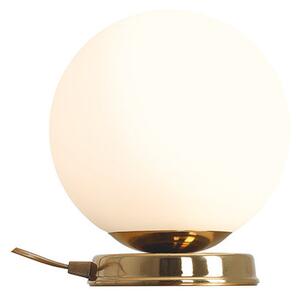Minimalistyczna lampa stojąca Ball kula na komodę złota