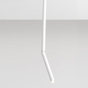 Sufitowa lampa Stick minimalistyczna biała tuba do jadalni