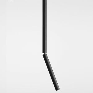 Czarna tuba Stick obrotowa sufitowa lampa minimalistyczna