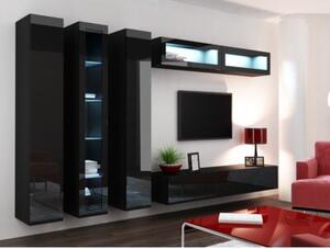 Witryna CAMA MEBLE Vigo 180 Czarny połysk