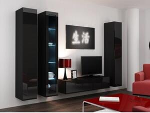 Witryna CAMA MEBLE Vigo 180 Czarny połysk