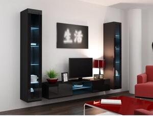 Witryna CAMA MEBLE Vigo 180 Czarny połysk