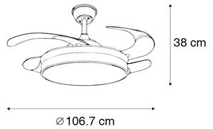 Stalowy wentylator sufitowy z diodą LED i pilotem - Xiro Oswietlenie wewnetrzne