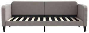 Sofa z materacem do spania, kolor taupe, 90x200 cm, tkanina