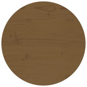 Blat stołu, brązowy, Ø40x2,5 cm, lite drewno sosnowe