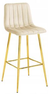 Jasnobeżowy hoker tapicerowany w stylu glamour G6-T59