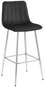 Czarny nowoczesny hoker welurowy metalowy T1-B09