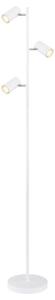 Lampa podłogowa Globo ROBBY 57910SW biała mat metal, 3x GU10 LED, wys. 154 cm, kabel 1,8 m z włącznikiem