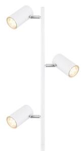 Lampa podłogowa Globo ROBBY 57910SW biała mat metal, 3x GU10 LED, wys. 154 cm, kabel 1,8 m z włącznikiem