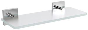 Półka na szklanki Sapho X-SQUARE 300 mm, chrom/szkło mleczne