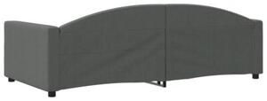 Sofa z funkcją spania, ciemnoszara, 100x200 cm, obita tkaniną
