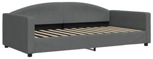 Sofa z funkcją spania, ciemnoszara, 100x200 cm, obita tkaniną