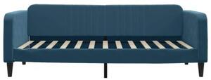 Sofa rozsuwana, niebieska, 100x200 cm, aksamit