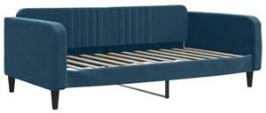 Sofa rozsuwana, niebieska, 100x200 cm, aksamit