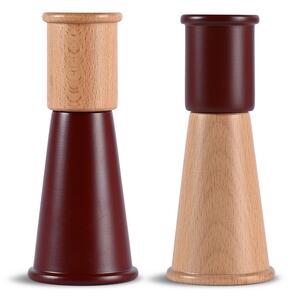 Czerwony/w naturalnym kolorze zestaw młynków do pieprzu i soli 2 szt. ceramiczny Gurken – Sagaform