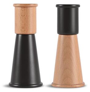 Czarny/w naturalnym kolorze zestaw młynków do pieprzu i soli 2 szt. ceramiczny Gurken – Sagaform