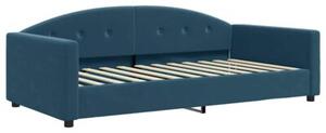 Sofa rozsuwana, niebieska, 100x200 cm, aksamit