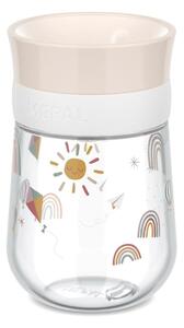 Beżowy plastikowy kubek dla dzieci 300 ml Sunshine & Rainbow – Mepal