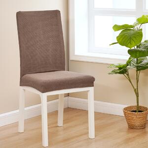 Elastyczny pokrowiec na krzesło Magic clean brązowy, 45 - 50 cm, zestaw 2 szt