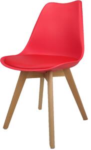 Krzesło Kris Lugano z poduszką czerwone