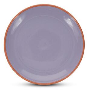 Pomarańczowy/fioletowy kamionkowy talerz deserowy ø 18 cm Duo – ONA