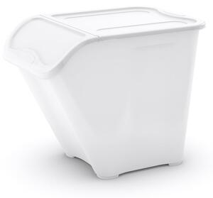Biały plastikowy pojemnik z pokrywką 55x39x46 cm All In Box – KIS