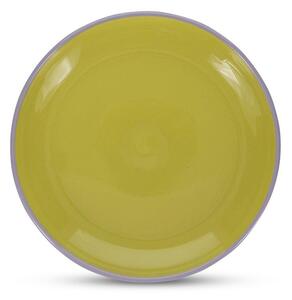 Zielony/fioletowy kamionkowy talerz deserowy ø 18 cm Duo – ONA