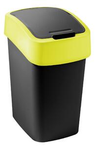 Żółty/czarny plastikowy kosz na śmieci do segregacji odpadów 9 l Flip Bin – Curver