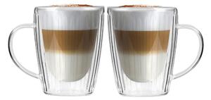 Szklane kubki zestaw 2 szt. do cappuccino 250 ml Livio Duo – Vialli Design