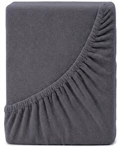 4Home prześcieradło frotte Ideal antracyt, 100 x 200 cm, 100 x 200 cm